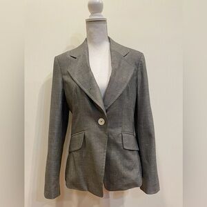 St. John Wool Silk Blend Grey Blazer Suit Jacket 6 S